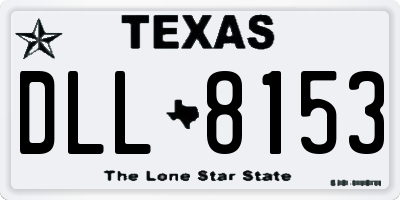 TX license plate DLL8153