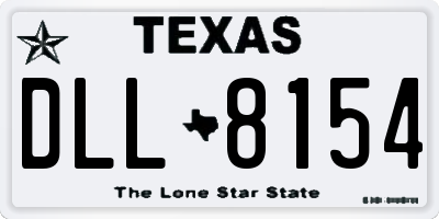TX license plate DLL8154