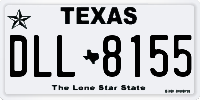 TX license plate DLL8155