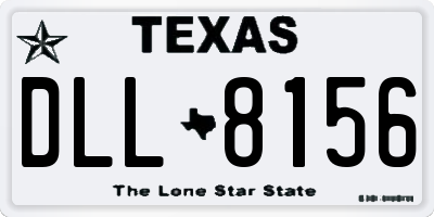TX license plate DLL8156