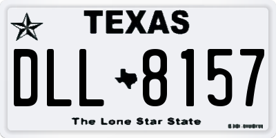 TX license plate DLL8157