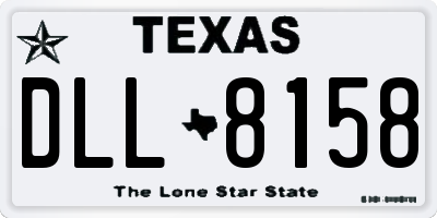 TX license plate DLL8158