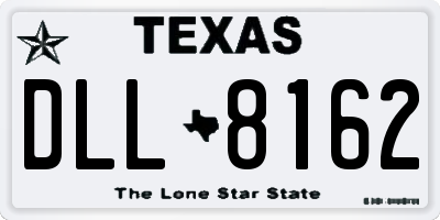 TX license plate DLL8162