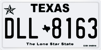 TX license plate DLL8163