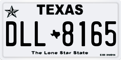 TX license plate DLL8165