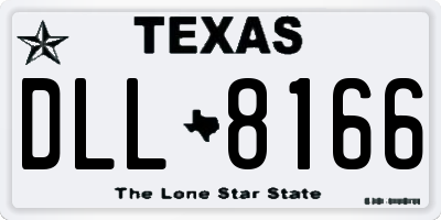 TX license plate DLL8166