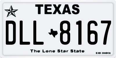 TX license plate DLL8167