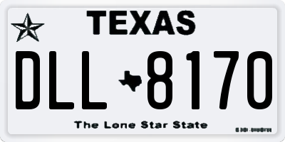 TX license plate DLL8170