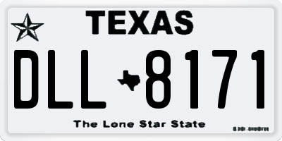 TX license plate DLL8171