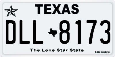 TX license plate DLL8173