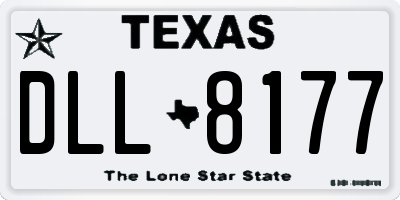 TX license plate DLL8177