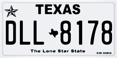 TX license plate DLL8178