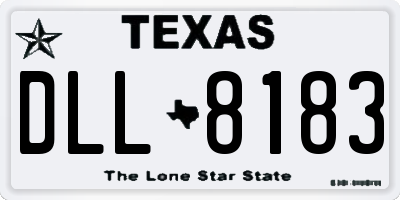 TX license plate DLL8183