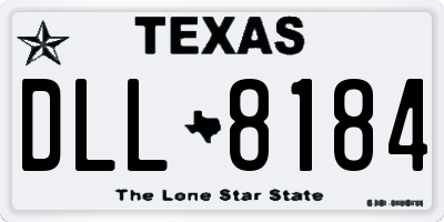TX license plate DLL8184