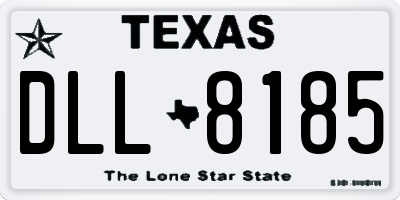 TX license plate DLL8185