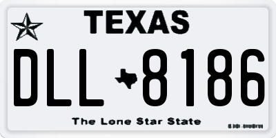 TX license plate DLL8186
