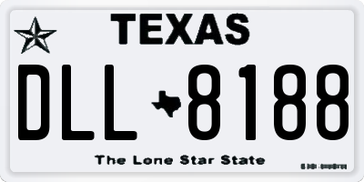 TX license plate DLL8188