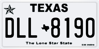 TX license plate DLL8190