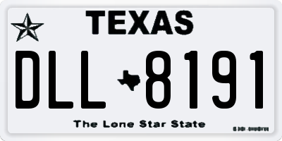 TX license plate DLL8191