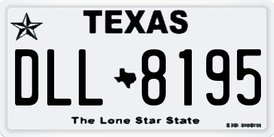 TX license plate DLL8195