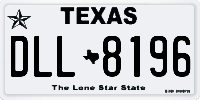 TX license plate DLL8196