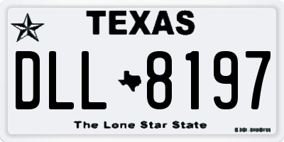 TX license plate DLL8197
