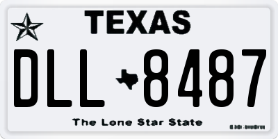 TX license plate DLL8487
