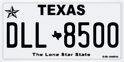 TX license plate DLL8500