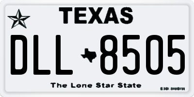 TX license plate DLL8505