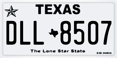 TX license plate DLL8507
