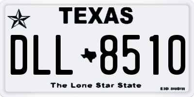 TX license plate DLL8510