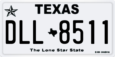 TX license plate DLL8511