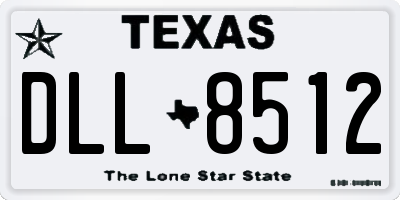 TX license plate DLL8512