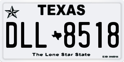 TX license plate DLL8518
