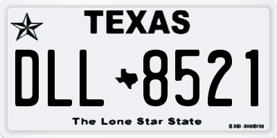 TX license plate DLL8521