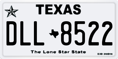 TX license plate DLL8522