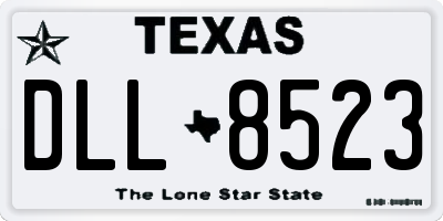TX license plate DLL8523