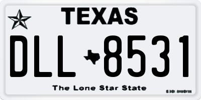 TX license plate DLL8531