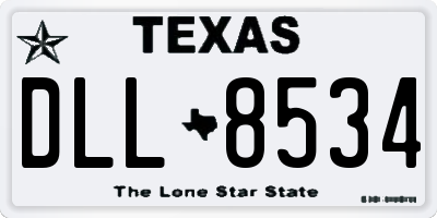 TX license plate DLL8534