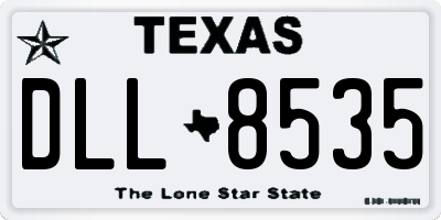 TX license plate DLL8535