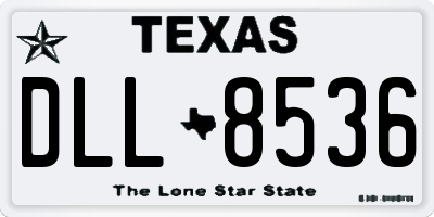 TX license plate DLL8536