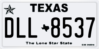 TX license plate DLL8537