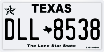 TX license plate DLL8538