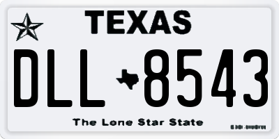 TX license plate DLL8543