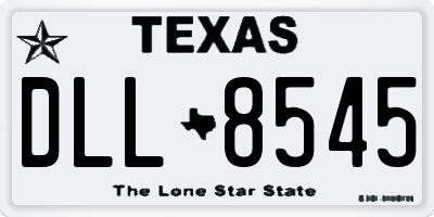 TX license plate DLL8545