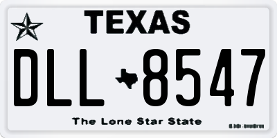 TX license plate DLL8547