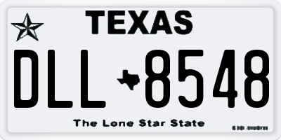 TX license plate DLL8548