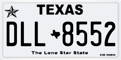 TX license plate DLL8552