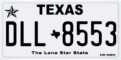 TX license plate DLL8553