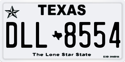 TX license plate DLL8554